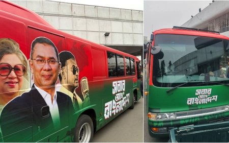 তারেক রহমানের জন্য বিমানবন্দরে প্রস্তুত বুলেটপ্রুফ বাস