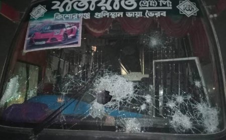 নরসিংদীতে বিএনপির নেতাকর্মীদের গাড়ি বহরে হামলা