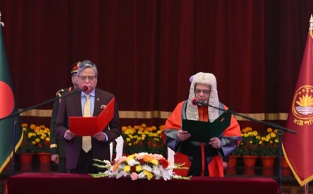 প্রধান বিচারপতি হিসেবে শপথ নিলেন জুবায়ের রহমান চৌধুরী