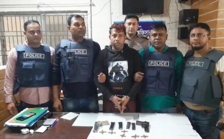 গাজীপুরে ২ পিস্তল ও ২৪ রাউন্ড গুলিসহ মিয়া কসাই গ্রেপ্তার