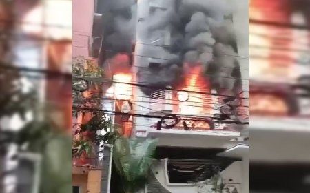 রাজধানীতে বহুতল ভবনে অগ্নিকাণ্ডের ঘটনায় নিহত বেড়ে ৬