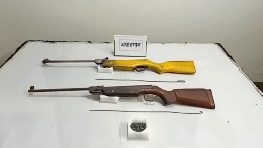 ব্রাহ্মণবাড়িয়ায় র‍্যাবের অভিযান, এয়ারগান ও ৪৪০ গুলি উদ্ধার