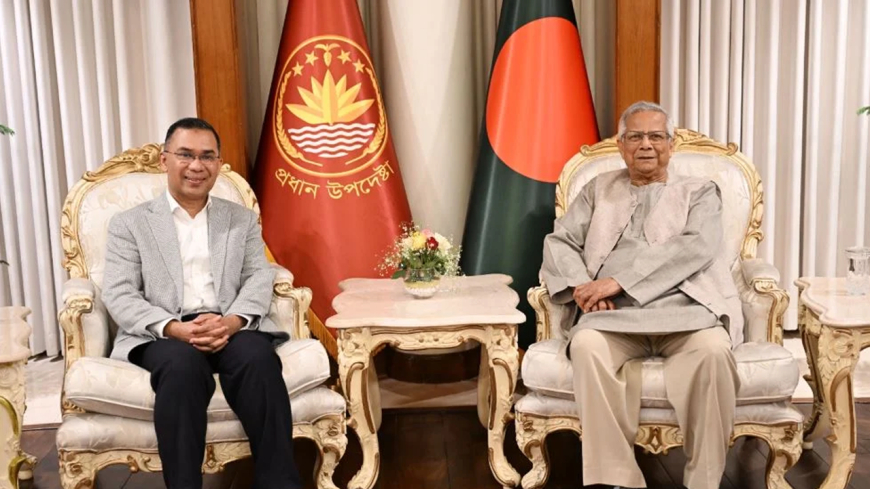 তারেক রহমানকে অভিনন্দন জানিয়েছেন প্রধান উপদেষ্টা